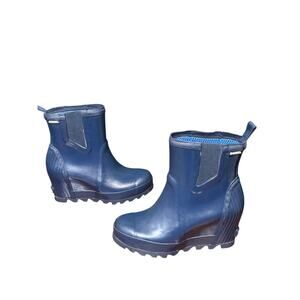 Sorel Boots Joan Rain Wedge Chelsea Ankle Bootie